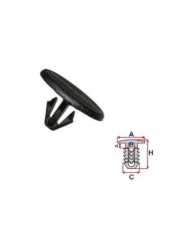 Citroen C2, C3, C5 Apšuvuma klips  motora...